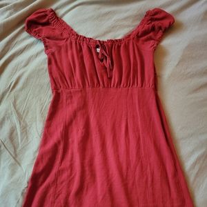 2 for $25- Red Milkmaid Dress